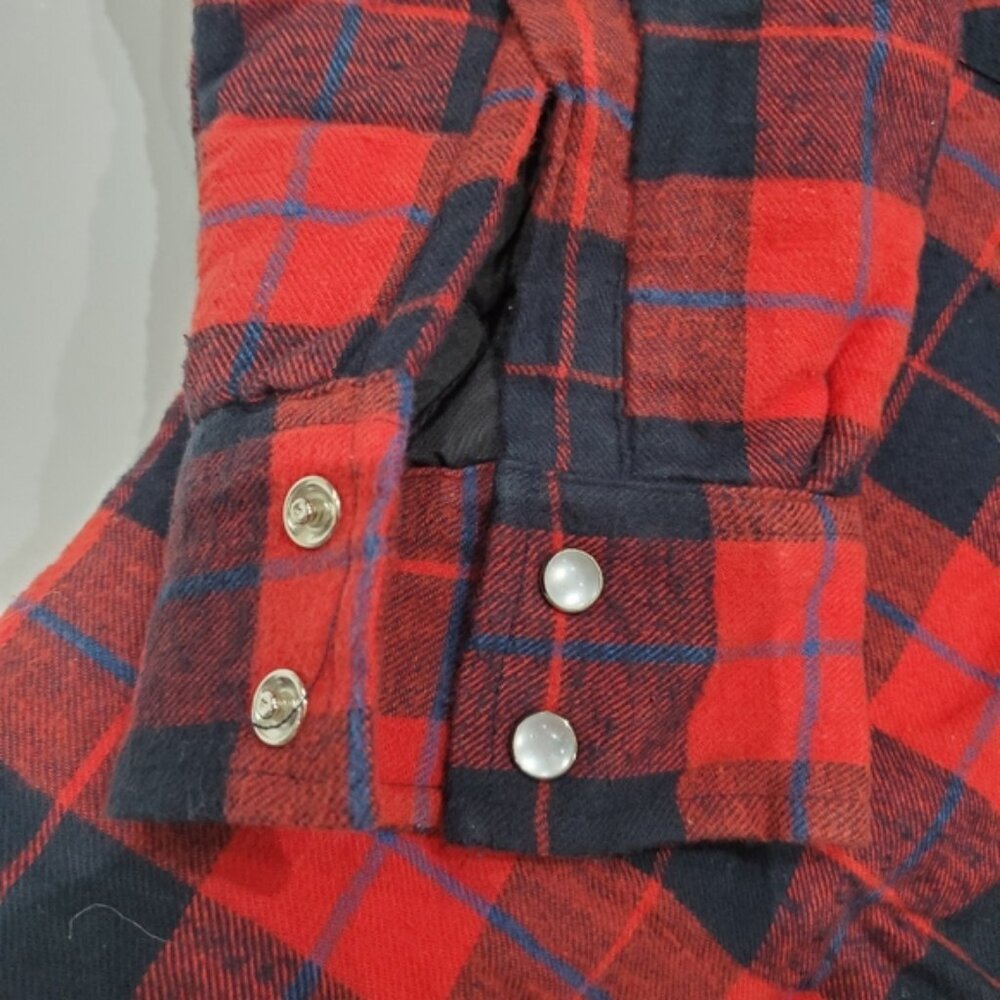MARK'S Thick Cozy Red Quilted Shirt Jacket - Picture 11 of 14